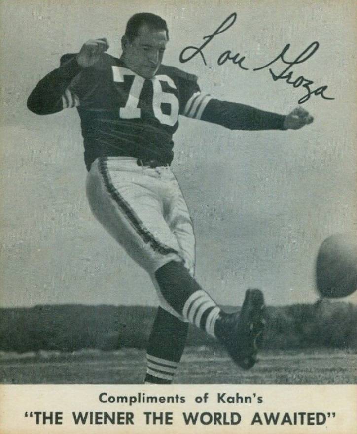 1959 Kahn's Wieners Lou Groza # Football Card