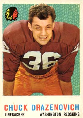 1959 Topps Chuck Drazenovich #172 Football Card