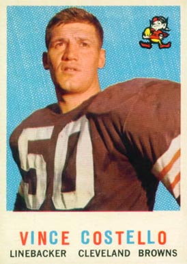1959 Topps Vince Costello #158 Football Card