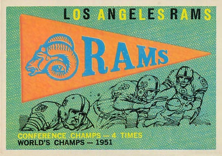 1959 Topps Los Angeles Rams Pennant #126 Football Card