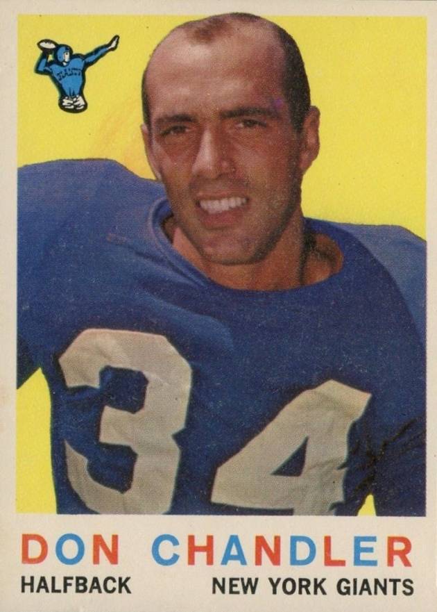 1959 Topps Don Chandler #49 Football Card