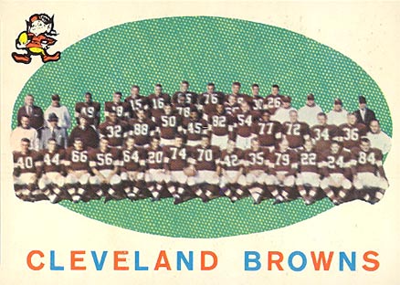 1959 Topps Cleveland Browns Team #161 Football Card