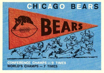 1959 Topps Chicago Bears Pennant #153 Football Card