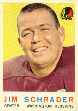 1959 Topps Jim Schrader #134 Football Card