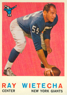 1959 Topps Ray Wietecha #99 Football Card