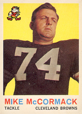 1959 Topps Mike McCormack #74 Football Card