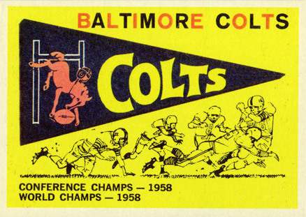 1959 Topps Baltimore Colts Pennant #68 Football Card