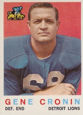 1959 Topps Gene Cronin #66 Football Card