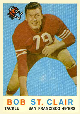 1959 Topps Bob St. Clair #58 Football Card