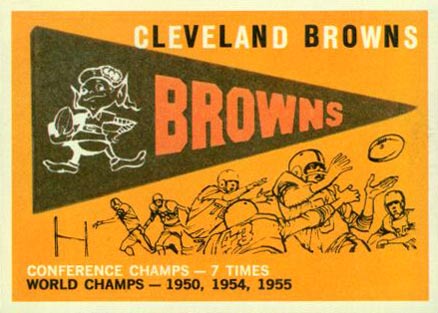 1959 Topps Cleveland Brown Pennant #38 Football Card