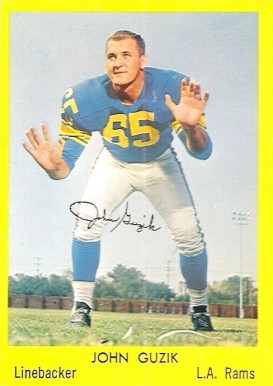 1960 Bell Brand Rams John Guzik #31 Football Card