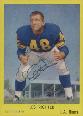 1960 Bell Brand Rams Les Richter #16 Football Card