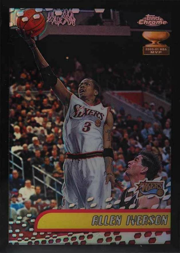 2001 Topps Chrome Allen Iverson #3 Basketball Card