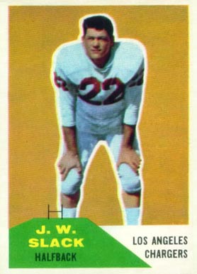 1960 Fleer J.W. Slack #35 Football Card