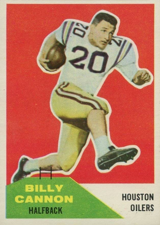1960 Fleer Billy Cannon #66 Football Card