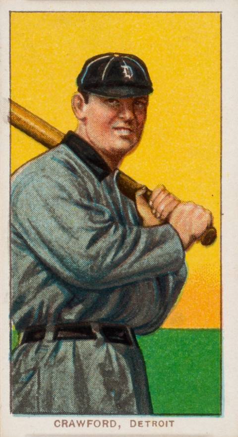 1909 White Borders Piedmont Factory 42 Crawford, Detroit #112 Baseball Card