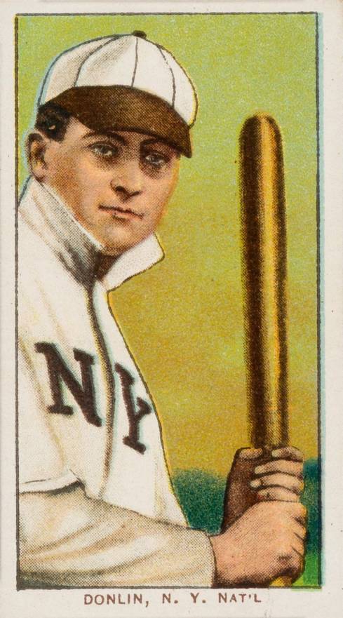 1909 White Borders Piedmont Factory 42 Donlin, N.Y. Nat'L #133 Baseball Card