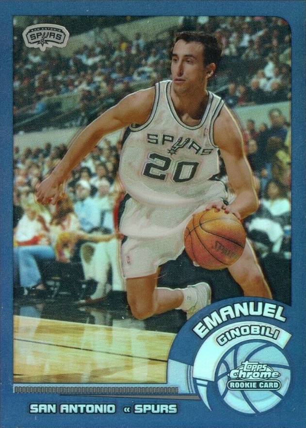 2002 Topps Chrome Manu Ginobili #124 Basketball Card