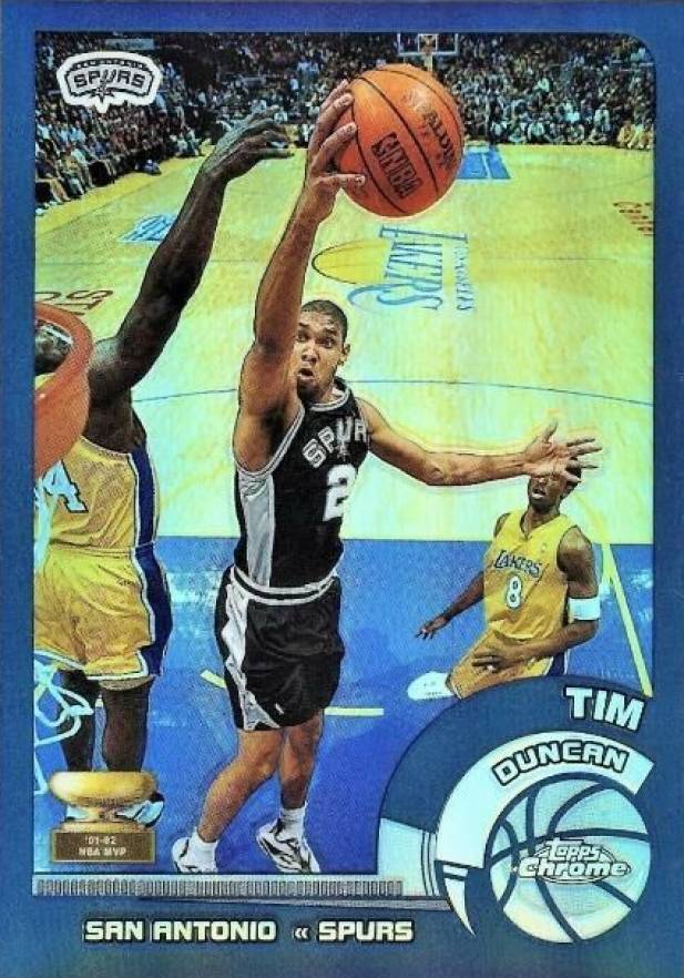 2002 Topps Chrome Tim Duncan #78 Basketball Card