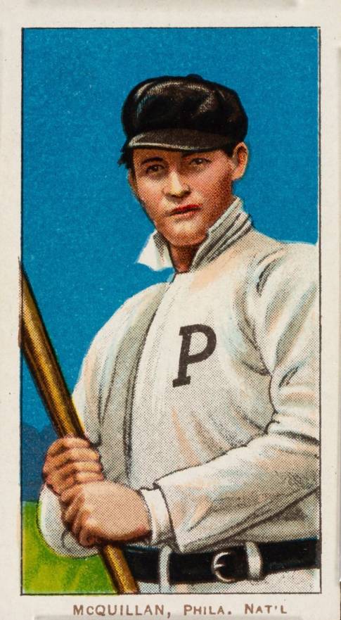1909 White Borders Piedmont Factory 42 McQuillan, Phila. Nat'L #329 Baseball Card