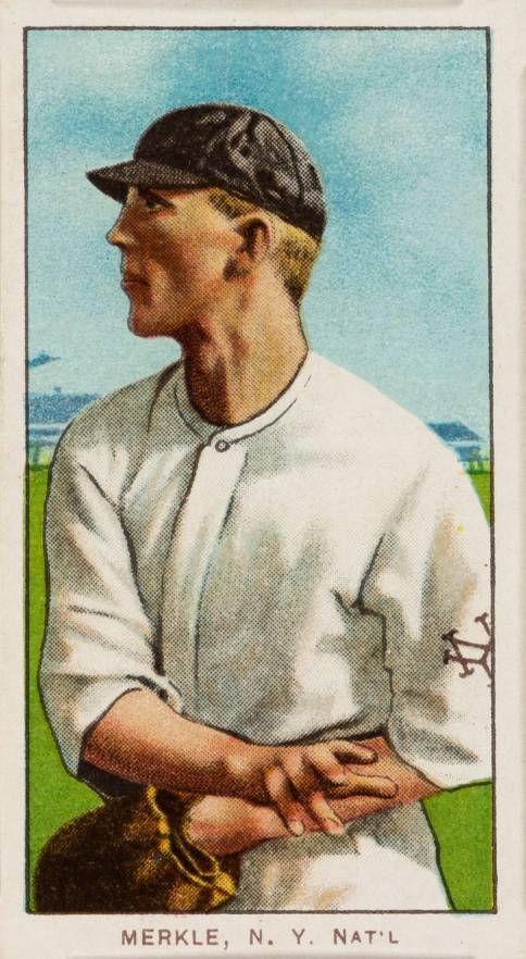 1909 White Borders Piedmont Factory 42 Merkle, N.Y. Nat'L #331 Baseball Card