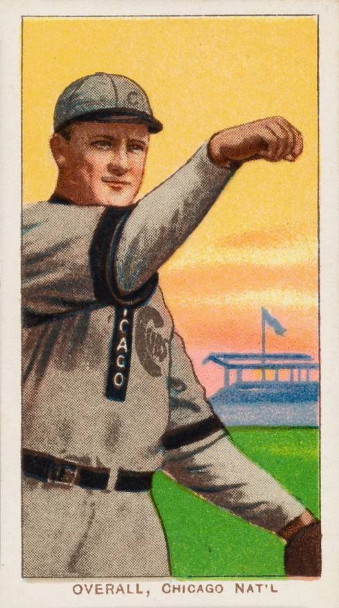 1909 White Borders Piedmont Factory 42 Overall, Chicago Nat'L #373 Baseball Card