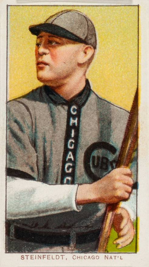1909 White Borders Piedmont Factory 42 Steinfeldt, Chicago Nat'L #464 Baseball Card