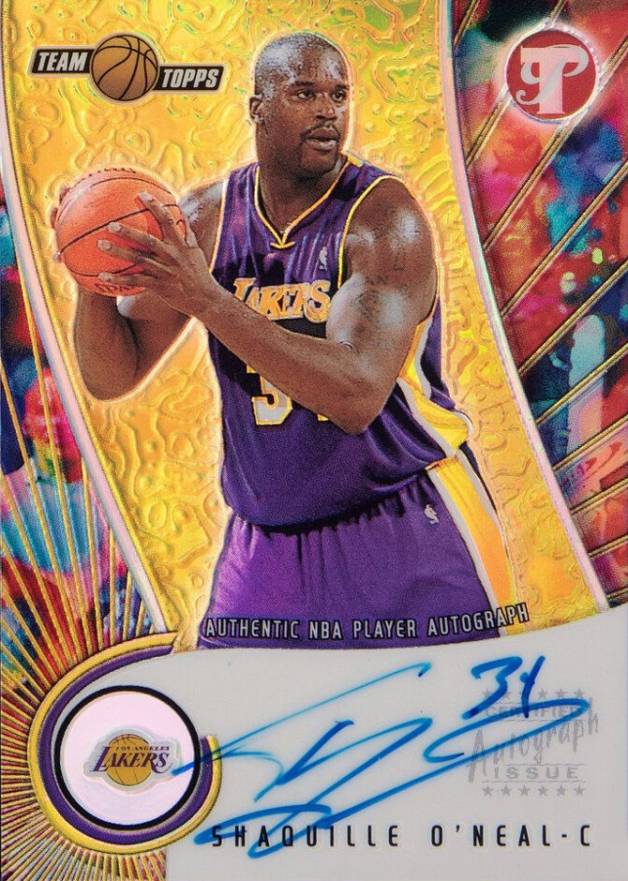 2001 Topps Pristine Autographs Shaquille O'Neal #A-SO Basketball Card