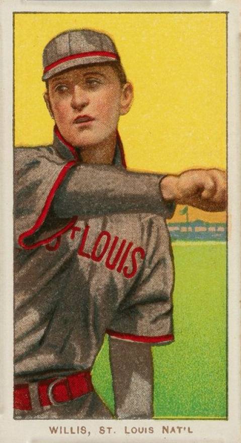 1909 White Borders Piedmont Factory 42 Willis, St. Louis Nat'L #514 Baseball Card