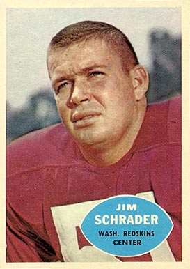 1960 Topps Jim Schrader #128 Football Card