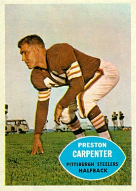 1960 Topps Preston Carpenter #96 Football Card