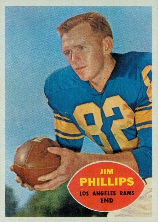 1960 Topps Jim Phillips #66 Football Card