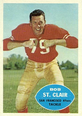 1960 Topps Bob St. Clair #118 Football Card