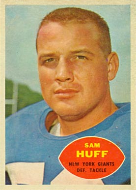 1960 Topps Sam Huff #80 Football Card