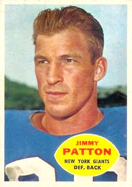 1960 Topps Jim Patton #79 Football Card