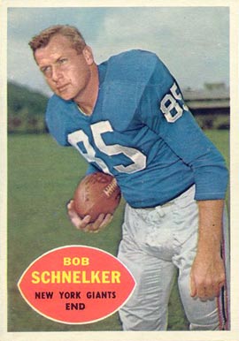 1960 Topps Bob Schnelker #76 Football Card