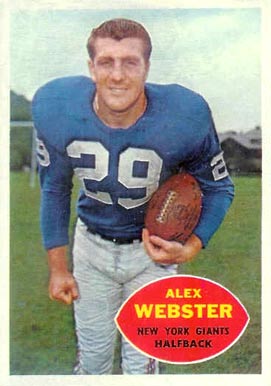 1960 Topps Alex Webster #75 Football Card