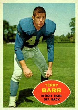1960 Topps Terry Barr #47 Football Card