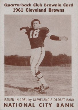 1961 Browns National City Bank Len Dawson #7 Football Card