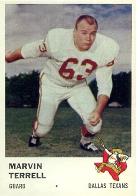 1961 Fleer Marvin Terrell #206 Football Card