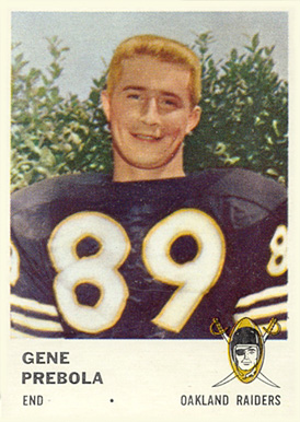 1961 Fleer Gene Prebola #194 Football Card