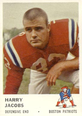 1961 Fleer Harry Jacobs #186 Football Card