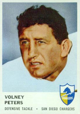 1961 Fleer Volney Peters #165 Football Card