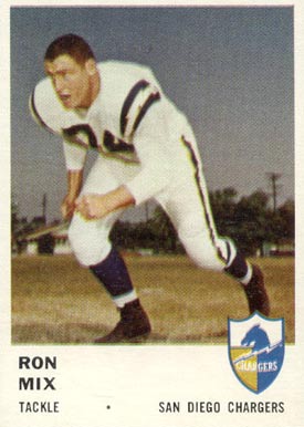 1961 Fleer Ron Mix #162 Football Card