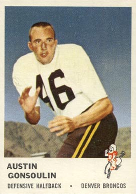 1961 Fleer Austin Gonsoulin #152 Football Card
