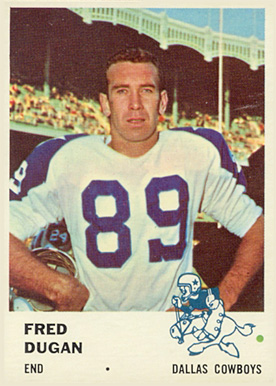 1961 Fleer Fred Dugan #44 Football Card