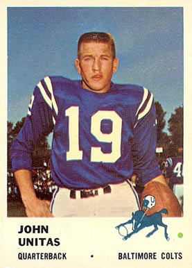1961 Fleer John Unitas #30 Football Card