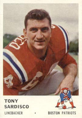 1961 Fleer Tony Sardisco #185 Football Card