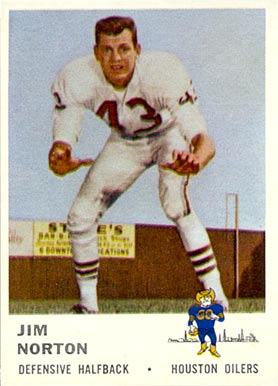 1961 Fleer Jim Norton #174 Football Card