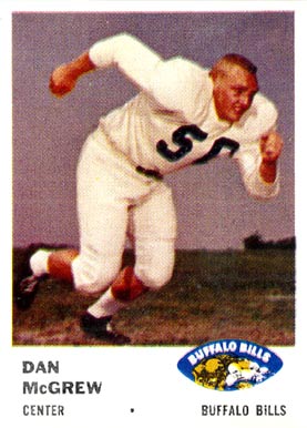 1961 Fleer Dan McGrew #140 Football Card
